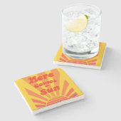 新しいホームギフトやる気を起こさせる引用文 ストーンコースター (横)