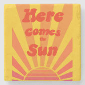 新しいホームギフトやる気を起こさせる引用文 ストーンコースター (正面)