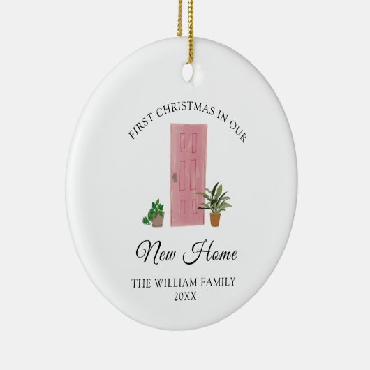 新しいホームクリスマスの初めてのクリスマス セラミックオーナメント (右)