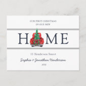 新しいホームクリスマスの初めてのクリスマス ポストカード (正面)