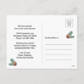 新しいホームクリスマスアドレスモダン変更1枚の写真 シーズンポストカード (裏面)