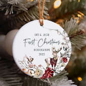 新しいホームクリスマスオーナメントの初めてのクリスマス セラミックオーナメント