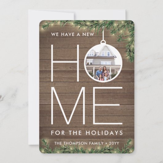 新しいホームクリスマスオーナメントウッド&ライト2写真 シーズンカード (正面)
