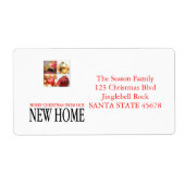 新しいホームクリスマスオーナメントコラージュ ラベル (正面)