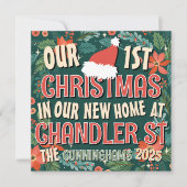 新しいホームクリスマスカードの初めてのクリスマス (正面)