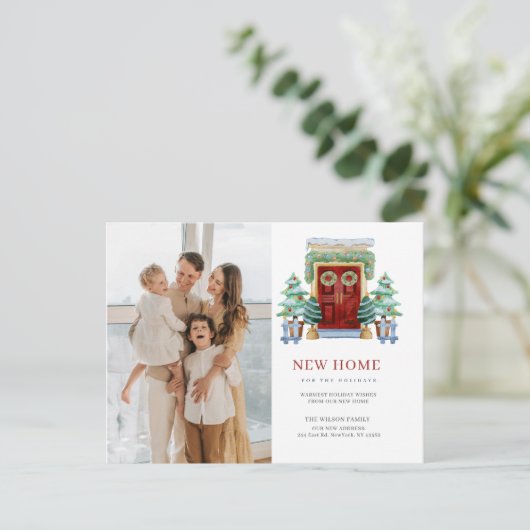 新しいホームクリスマスドア引越し写真 シーズンポストカード (スタンド正面)
