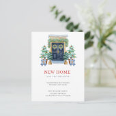 新しいホームクリスマスドア新しいアドレス移動 シーズンポストカード (スタンド正面)