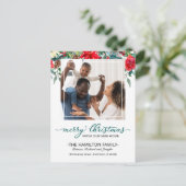 新しいホームクリスマスムービングアナウンスメントフォト シーズンポストカード (スタンド正面)