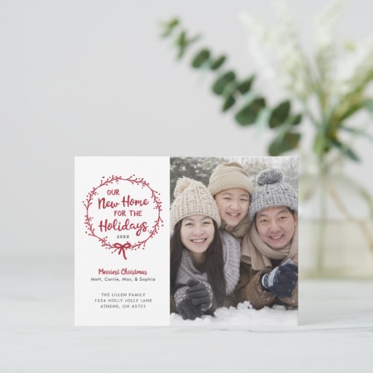 新しいホームクリスマスムービングアナウンス ポストカード (スタンド正面)