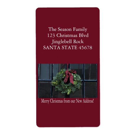 新しいホームクリスマスリースから ラベル (正面)