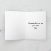 新しいホームグリーティングカードおめでとう カード (内部)