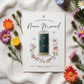 新しいホームグリーンウォーターカラードアワイルドフラワーフローラ 案内状