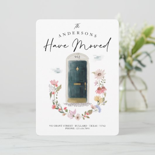 新しいホームグリーンウォーターカラードアワイルドフラワーフローラ 案内状 (スタンド正面)