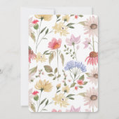 新しいホームグリーンウォーターカラードアワイルドフラワーフローラ 案内状 (裏面)