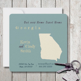 新しいホームグルジア引越し案内はがき ノートカード