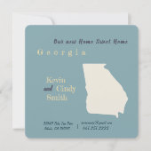 新しいホームグルジア引越し案内はがき ノートカード (正面)