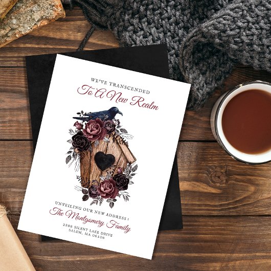 新しいホームゴシックフローラ移動告知カード 案内状