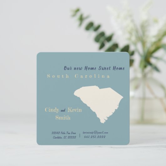 新しいホームサウスカロライナ移動案内カード (スタンド正面)