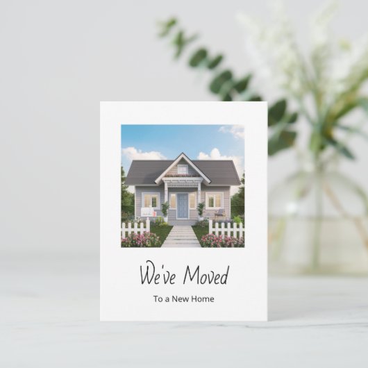 新しいホームシンプルの写真のアドレスの変更 案内ポストカード (スタンド正面)