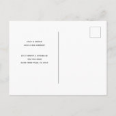 新しいホームシンプルカッコいいモダンミニマル移動 案内ポストカード (裏面)