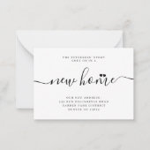 新しいホームシンプルスモダンクリプトの移動案内 ノートカード (正面)