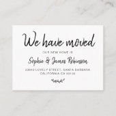 新しいホームシンプル移動挿入カードを移動 名刺 (正面)