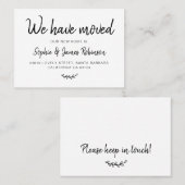 新しいホームシンプル移動挿入カードを移動 名刺 (正面/裏面)