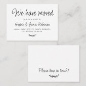 新しいホームシンプル移動挿入カードを移動 名刺 (正面/裏面)