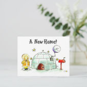 新しいホームジオカード – 手描きデザイン 案内ポストカード (スタンド正面)