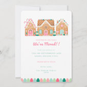 新しいホームジンジャーブレッドクリスマスカード 招待状 (裏面)