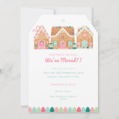 新しいホームジンジャーブレッドクリスマスカード 招待状 (裏面)