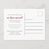 新しいホームスイートホームウォーターカラーフローラ移動 案内ポストカード (裏面)