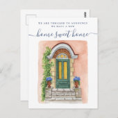 新しいホームスイートホームフロントドアムービングアナウンス ポストカード (正面/裏面)