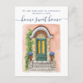新しいホームスイートホームフロントドアムービングアナウンス ポストカード (正面)