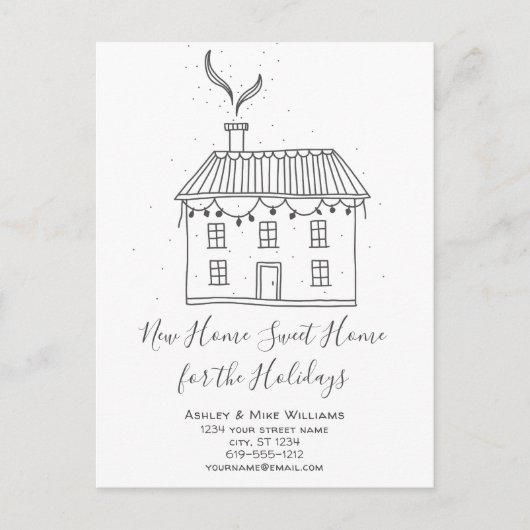 新しいホームスイートホーム移動アドレスのはがき 案内ポストカード (正面)