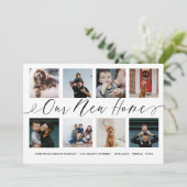 新しいホームスクリプエレガントト写真コラージュ移動 案内状 (スタンド正面)