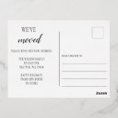 新しいホームスクリプト引っ越しましたの写真の移動 箔シーズンポストカード (裏面)