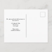 新しいホームタイポグラフィミニマル写真移動 案内ポストカード (裏面)