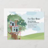 新しいホームツリーハウスの住所変更 ポストカード (正面/裏面)