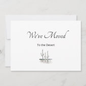 新しいホームデザートサボテン住所の変更の移動 案内状 (正面)