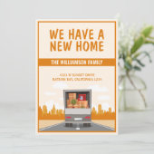 新しいホームトラックとオレンジの街並み移動 案内状 (スタンド正面)