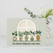 新しいホームトレンディープラントを移動モダン中 案内状 (スタンド正面)