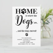 新しいホームドッグ引っ越しましたかわいいペットドッグ移動 案内状 (スタンド正面)