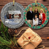 新しいホームハウスの写真の初めてのクリスマス セラミックオーナメント