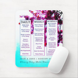 新しいホームハウスワーク清掃スケジュール結婚日 マウスパッド