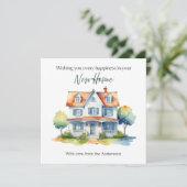 新しいホームハピネス水の色パーソナライズされた カード (スタンド正面)