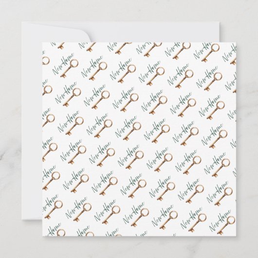 新しいホームハピネス水の色パーソナライズされた カード (裏面)