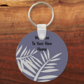 新しいホームバイヤーリーフシルエット不動産仲介業者 キーホルダー (正面)