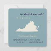 新しいホームバージニア州の引越し案内はがき (正面)