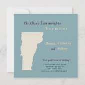 新しいホームバーモント引越し案内はがき ノートカード (正面)